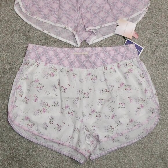 SET OF 2 BRAND NEW HAPPILY GREY SLEEP SHORTS - FLOWERS & PATTERNS - SIZE LARGE - Picture 3 of 3